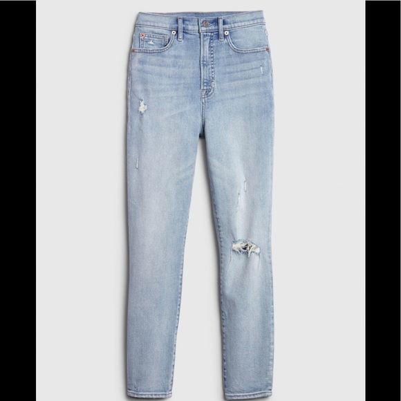 New GAP SkyHigh Destructed True Skinny Ankle Jeans Size 18P - Picture 3 of 6